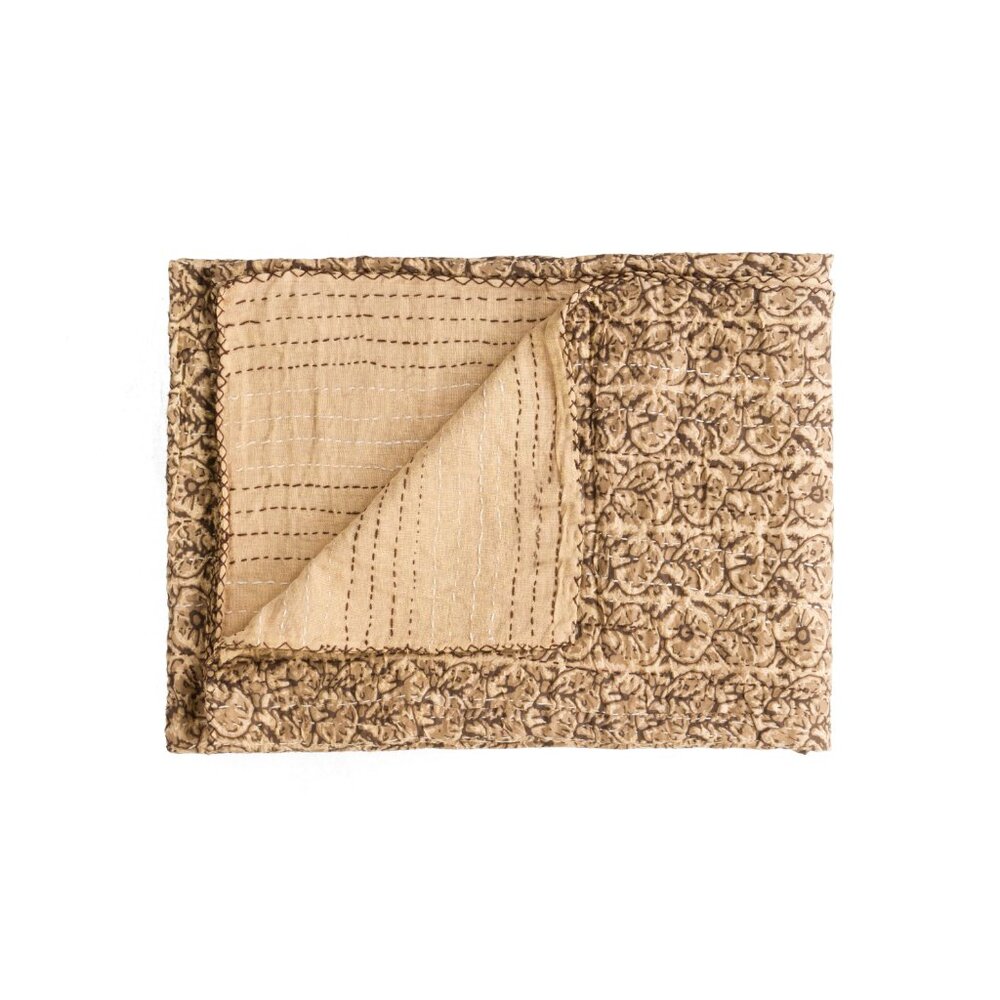 Taj Hotel Home Decor Kantha Cotton Throw | 1-Piece | Multicolor | 50"x70"